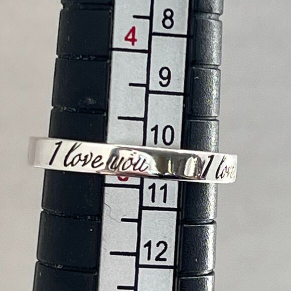 Tiffany & Co. Retired Notes "I Love You" Ring - Sterling Silver - 4.75 - Picture 5 of 8